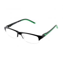 Sportliche Halbrahmen Lesebrille schwarz grn