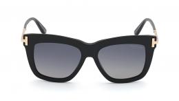 Tom Ford FT0822 01D polarisiert Kunststoff Panto Schwarz/Schwarz Sonnenbrille, Sunglasses