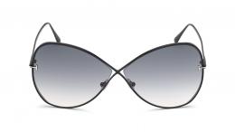 Tom Ford FT0842 01B Metall Schmetterling / Cat-Eye Schwarz/Schwarz Sonnenbrille, Sunglasses
