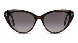 Tom Ford FT0869 52T Kunststoff Schmetterling / Cat-Eye Havana/Havana Sonnenbrille, Sunglasses