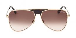 Tom Ford FT0935 28F Metall Pilot Goldfarben/Schwarz Sonnenbrille mit Sehstärke, verglasbar; Sunglasses; auch als Gleitsichtbrille