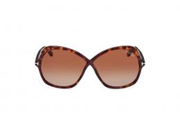 Tom Ford FT1013 52F Kunststoff Irregular Havana/Havana Sonnenbrille, Sunglasses
