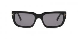 Tom Ford FT1075 01A Kunststoff Rechteckig Schwarz/Schwarz Sonnenbrille mit Sehstärke, verglasbar; Sunglasses; auch als Gleitsichtbrille