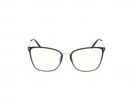 Tom Ford FT5839-B 001 Metall Schmetterling / Cat-Eye Schwarz/Goldfarben Brille online; Brillengestell; Brillenfassung; Glasses; auch als Gleitsichtbrille