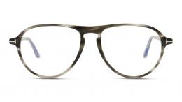 Tom Ford FT5869-B 020 Kunststoff Pilot Havana/Grau Brille online; Brillengestell; Brillenfassung; Glasses; auch als Gleitsichtbrille