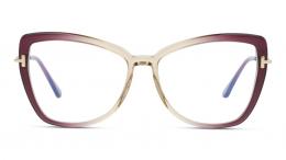 Tom Ford FT5882-B 083 Kunststoff Schmetterling / Cat-Eye Beige/Lila Brille online; Brillengestell; Brillenfassung; Glasses; auch als Gleitsichtbrille