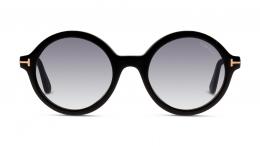 Tom Ford NICOLETTE-02 FT0602 001 Kunststoff Rund Schwarz/Schwarz Sonnenbrille mit Sehstärke, verglasbar; Sunglasses; auch als Gleitsichtbrille
