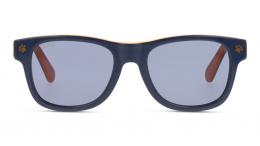 UNOFFICIAL Kunststoff Panto Blau/Orange Sonnenbrille mit Sehstärke, verglasbar; Sunglasses