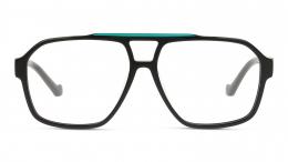 UNOFFICIAL Kunststoff Pilot Schwarz/Grün Brille online; Brillengestell; Brillenfassung; Glasses; auch als Gleitsichtbrille