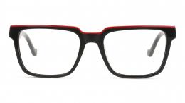 UNOFFICIAL Kunststoff Rechteckig Schwarz/Rot Brille online; Brillengestell; Brillenfassung; Glasses; auch als Gleitsichtbrille