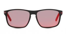 UNOFFICIAL Kunststoff Rechteckig Schwarz/Rot Sonnenbrille mit Sehstärke, verglasbar; Sunglasses; auch als Gleitsichtbrille