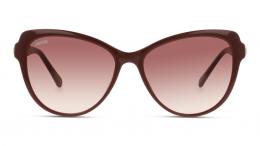 UNOFFICIAL Kunststoff Schmetterling / Cat-Eye Dunkelrot/Dunkelrot Sonnenbrille mit Sehstärke, verglasbar; Sunglasses; auch als Gleitsichtbrille