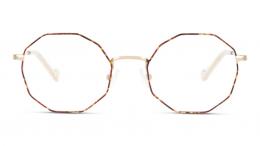 UNOFFICIAL Metall Panto Havana/Goldfarben Brille online; Brillengestell; Brillenfassung; Glasses; auch als Gleitsichtbrille