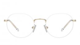 UNOFFICIAL Metall Panto Weiss/Goldfarben Brille online; Brillengestell; Brillenfassung; Glasses; auch als Gleitsichtbrille; Black Friday