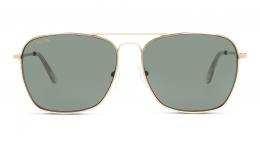UNOFFICIAL Metall Rechteckig Goldfarben/Goldfarben Sonnenbrille mit Sehstärke, verglasbar; Sunglasses; auch als Gleitsichtbrille