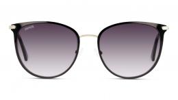 UNOFFICIAL Metall Schmetterling / Cat-Eye Schwarz/Goldfarben Sonnenbrille mit Sehstärke, verglasbar; Sunglasses; auch als Gleitsichtbrille