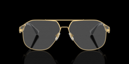 Versace 0VE1287 1002 Metall Pilot Goldfarben/Goldfarben Brille online; Brillengestell; Brillenfassung; Glasses; auch als Gleitsichtbrille