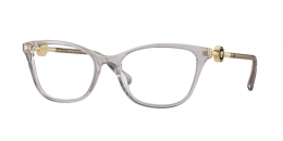 Versace 0VE3293 593 Kunststoff Schmetterling / Cat-Eye Transparent/Grau Brille online; Brillengestell; Brillenfassung; Glasses; auch als Gleitsichtbrille