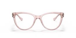 Versace 0VE3304 5339 Kunststoff Rechteckig Transparent/Rosa Brille online; Brillengestell; Brillenfassung; Glasses; auch als Gleitsichtbrille; Black Friday