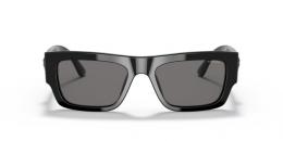 Versace 0VE4416U GB1/81 polarisiert Kunststoff Rechteckig Schwarz/Schwarz Sonnenbrille mit Sehstärke, verglasbar; Sunglasses; auch als Gleitsichtbrille