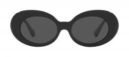 Versace 0VE4426BU GB1/87 Kunststoff Rund Oval Schwarz/Schwarz Sonnenbrille mit Sehstärke, verglasbar; Sunglasses; auch als Gleitsichtbrille